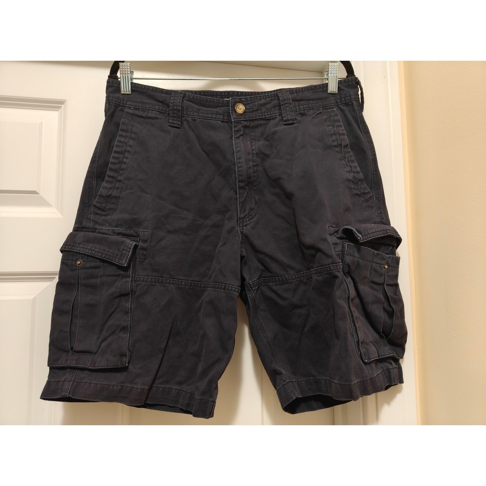 Club Room Mens Navy Blue Cargo Shorts 100% Cotton Size 34W Utility Casual